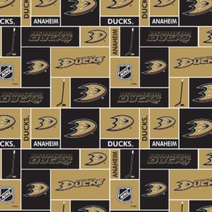 Anaheim Ducks NHL Block Cotton Fabric