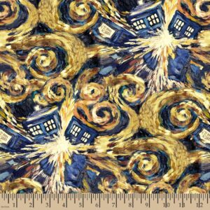 Doctor Who Exploding Tardis Cotton Fabric