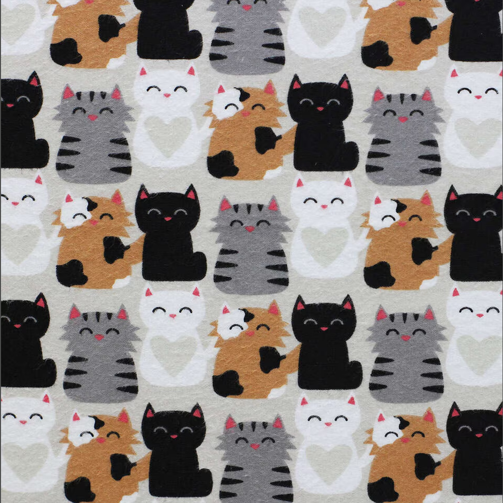 Close Together Cats Super Snuggle Flannel Fabric