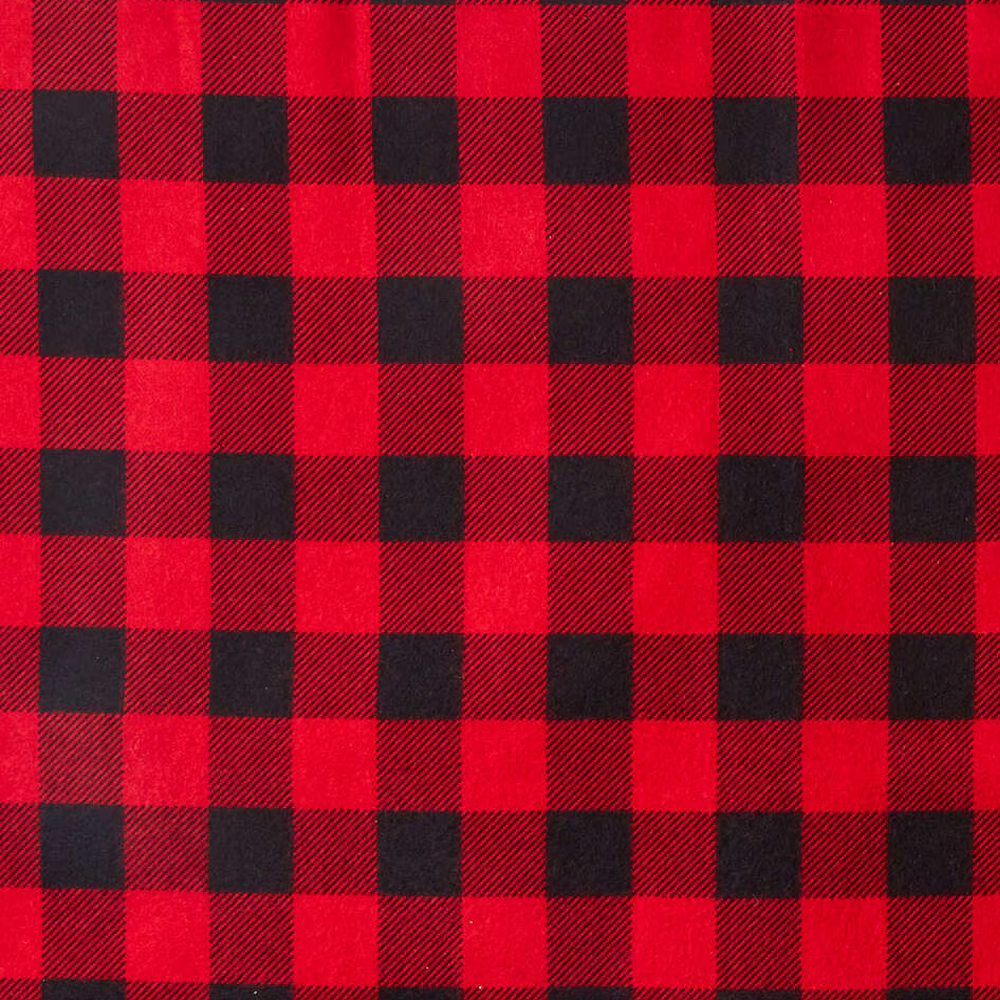 Eddie Bauer Red & Black Buffalo Flannel Prints Fabric