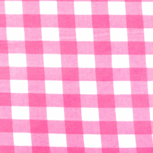 Pink-White Gingham Printed Stretch Polyester Jersey Knit Fabric